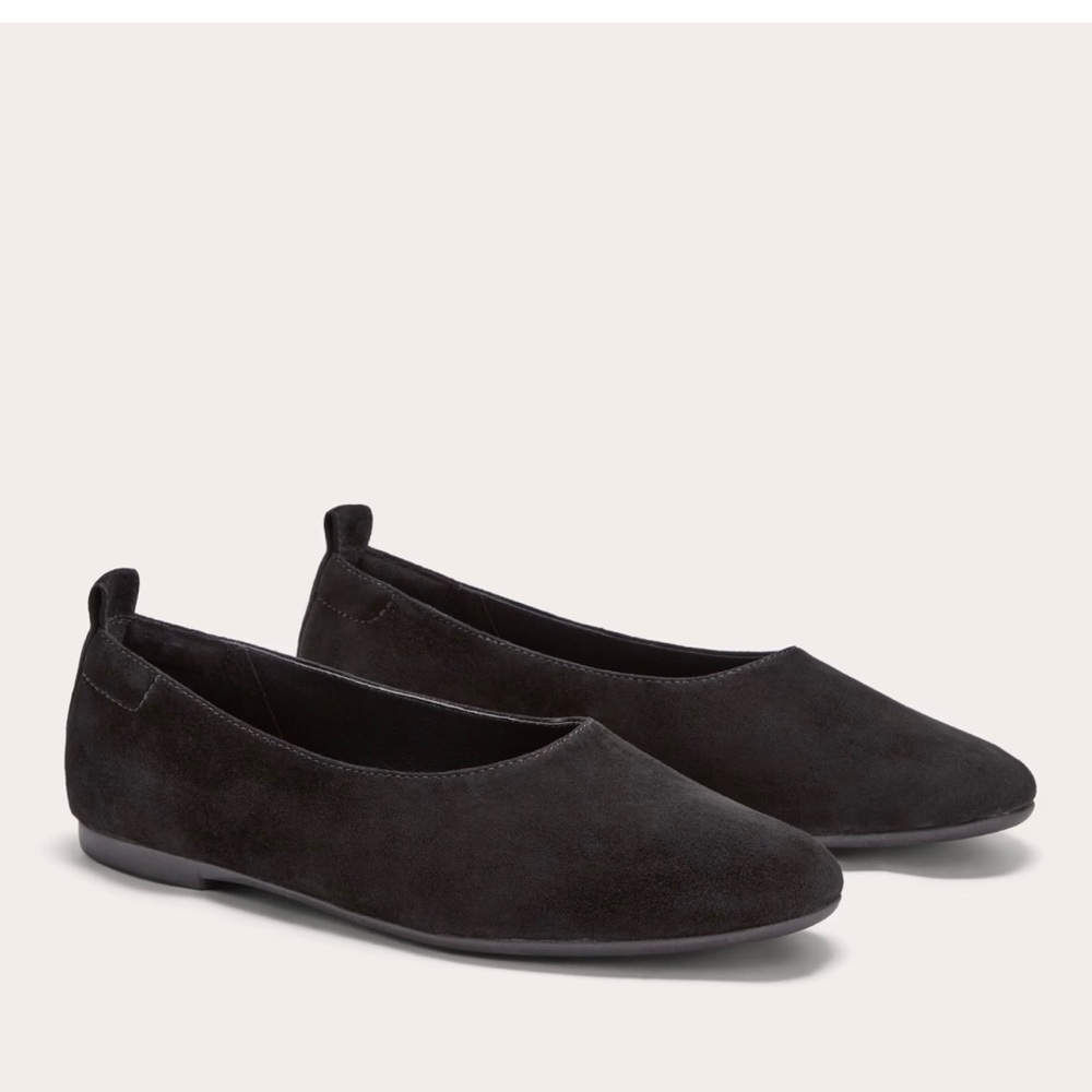 NEW Everlane Black Suede Leather The Day Glove Flat in Size 8.5
